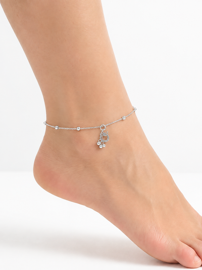 Serene Silver Anklet for Women's