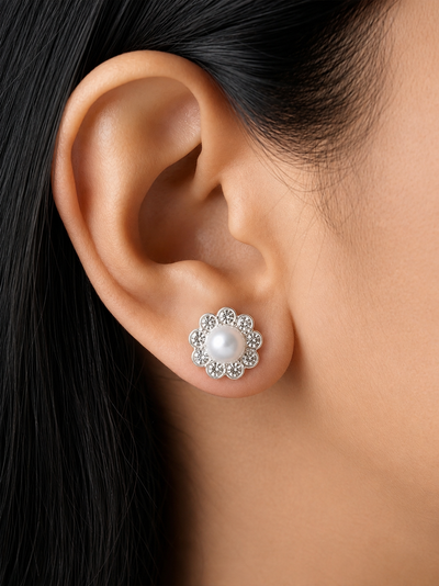 Tara Crystal Leaf Earrings Set