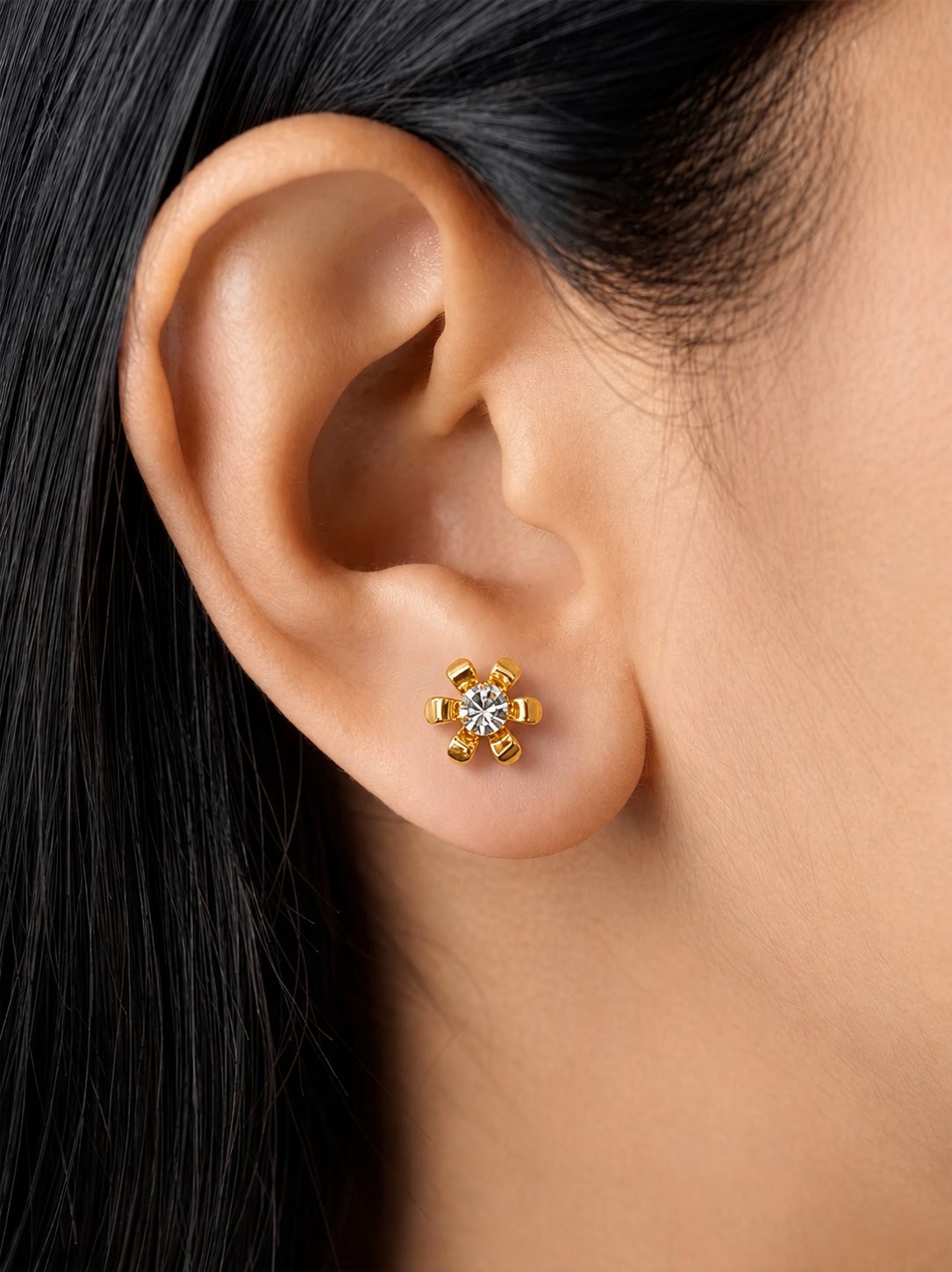 Rhea Stone Halo Earrings Set